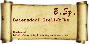 Baiersdorf Szellőke névjegykártya